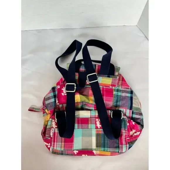 Colorful Disney Parks patchwork mini backpack with Mickey Mouse head silhouettes - Picture 13 of 16